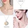 You are My Sunshine Rotating Spins Necklace Memorial Sunflower Whirligig Necklace for Women Girls with Nice Gift Box