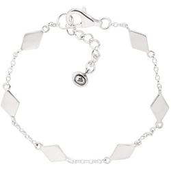 Silpada Dainty Geo Chain Bracelet in Sterling Silver, 7'' + 1'' Extender