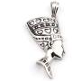 GUNGNEER Stainless Steel Egyptian Necklace Heart Pattern Queen Nefertiti Pendant Amulet Jewelry Keel Chain 20'' 28''