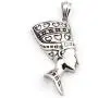 GUNGNEER Stainless Steel Egyptian Necklace Heart Pattern Queen Nefertiti Pendant Amulet Jewelry Keel Chain 20'' 28''