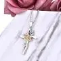 YL Cross Pendant Necklace 925 Sterling Silver Rose Sunflower Necklace Gemstones Flower Jewelry for Women YL Cross Pendant Necklace 925 Sterling Silver Rose Sunflower Necklace Gemstones Flower Jewelry for Women