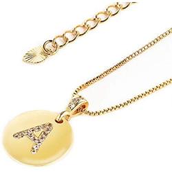 Initial Name Necklace 14K Gold Pendant Chain for Women Letter Necklace for Teen Girls