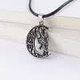 HAQUIL Raven Necklace - Viking Celtic Wiccan Crow Raven Pendant - PU Leather Cord HAQUIL Raven Necklace - Viking Celtic Wiccan Crow Raven Pendant - PU Leather Cord