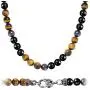 WESTMIAJW Mens Magnetic Hematite Tiger Eye Onyx Beads Beaded Necklace Chain Natural Gemstones Jewelry 50/60/70/75cm WESTMIAJW Mens Magnetic Hematite Tiger Eye Onyx Beads Beaded Necklace Chain Natural Gemstones Jewelry 50/60/70/75cm