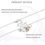 Sllaiss 925 Sterling Silver Honeycomb Crystal Necklace Crystals from Austria Cute Honey Bee Pendant Jewelry for Women Christmas, Valentines Day Gift with Box