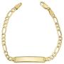KoolJewelry 14k Yellow Gold High Polish Figaro Baby ID Bracelet (5.5 inches long)