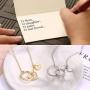 Initial Infinity Circle Necklaces for Women, 14K Gold Plated Infinity Circle Necklace for Mother Daughter Gifts Grandma Sister Best Friend Necklace Mothers Day Birthday Friendship Gifts for Women