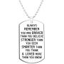 Inspirational Jewelry Necklace- Always Remember You are Braver Than You Believe- Gift for Men Women