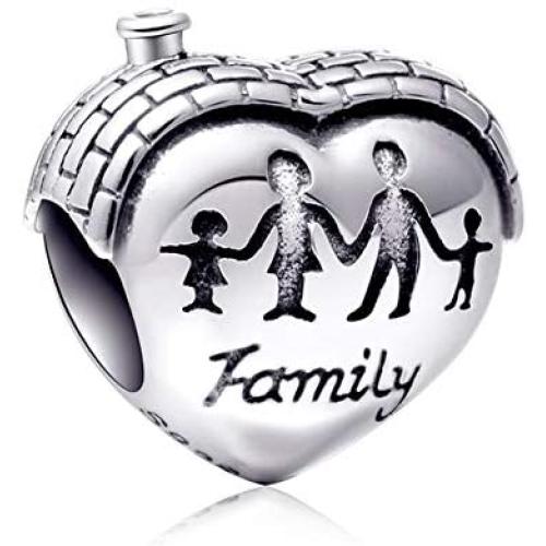 Sambaah Family Charm Sterling Silver Nana Charm Enamel Charm for Pandora Style Bracelets