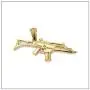 Heavstjer Punk Stainless Steel Submachine Gun Pendant Necklace,22inches Link Chain