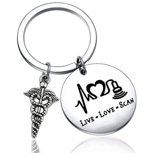 ENSIANTH Sonographer Gift Live Love Scan Keychain Ultrasound Tech Jewelry Radiologist Gift
