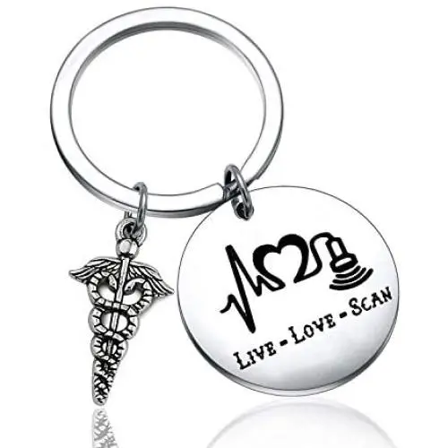 ENSIANTH Sonographer Gift Live Love Scan Keychain Ultrasound Tech Jewelry Radiologist Gift