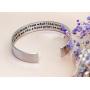 MS. CLOVER Gifts for Teacher, What I Learned from You-Thank You for Helping Me Grow Hand Stamped Stainless Steel Cuff Bracelets, Teacher Gift, Graduation Gifts.