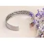 MS. CLOVER Gifts for Teacher, What I Learned from You-Thank You for Helping Me Grow Hand Stamped Stainless Steel Cuff Bracelets, Teacher Gift, Graduation Gifts.
