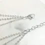 YienDoo Bohemian Silver Layered Tree of Life Rhinestone Necklace Chain Choker Dainty Disc Gemstone Pendant Charm Necklace Jewelry for Women and Girls