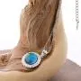 MOJO JEWELRY Handmade Made Mood Stone Mood Pendant Sterling Silver Plated Mood Necklace with Stainless Steel Chain 16''+2'' MOJO JEWELRY Handmade Made Mood Stone Mood Pendant Sterling Silver Plated Mood Necklace with Stainless Steel Chain 16''+2''