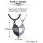 Top Plaza Couples Gifts Couples Necklaces for Him & Her 2 Pcs Magnetic Matching Heart Pendant Necklace Women Men Lover Girlfriend Boyfriend Wife Husband Valentine’s Day Gifts