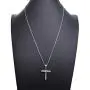 Mens S925 Sterling Silver Cross Pendant Necklace 24 Inches Silver Chain Mens S925 Sterling Silver Cross Pendant Necklace 24 Inches Silver Chain