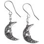 Alchemy of England Fashion Jewelry Mera Luna Crescens - Tragicom Moon Earrings