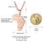 PROSTEEL Stainless Steel Africa Map Necklace for Men Women, 18K Gold/Rose Gold/Black Plated, Customize Available, 22''-24'' Adjustable, Come Gift Box