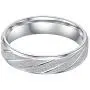 Unisex Comfort Fit Sterling Silver 5mm Sandblasted Finish Ring Patterned Wedding Band