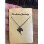 Stainless Steel Storm Cloud Flash Lightning Bolt Choker Necklace Simple Geometric Jewelry