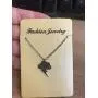 Stainless Steel Storm Cloud Flash Lightning Bolt Choker Necklace Simple Geometric Jewelry