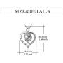 YFN Sterling Silver Infinity Love Heart Necklace Platinum Plated Round CZ Womans Jewelry 18'' Valentine Gifts for Her Girlfriends
