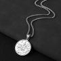 HZMAN Vintage Hebrew Esoteric Tetragrammaton Stainless Steel Pentagram Pendant Necklace 22 + 2 Inch Chain