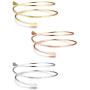 Finrezio 3 PCS Minimalist Simple Coil Upper Arm Band Cuff Armlets for Women Girls Arm Bangle Dia.3.15” Adjustable