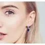Nicole Miller Fine Jewelry - Sterling Silver with 10x8mm Oval Cut Gemstone Dangle Drop Earrings