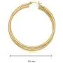 Highstreet layered crossover Sterling Silver plated large tube hoop earrings for women | beautiful and elegant | silver or gold plated your choice | click top closure