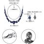 EVER FAITH Womens Oval Austrian Crystal Prom Jewelry Gorgeous Bridal Necklace Earrings Set