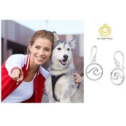 Big Apple Hoops - Polish Handcrafted Wave Line in Round Hoop Drop Dangle Earrings Made from Genuine 925 Sterling Silver in Shiny Polish Stylish Simple Design Brand Jewelry Fashion Gift for Women