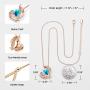 CDE Love Heart Pendant Necklaces for Women Silver Tone Rose Gold Tone Crystals Birthstone Valentines Day Jewelry Gifts for Women Party/Anniversary Day/Birthday