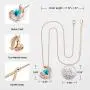 CDE Love Heart Pendant Necklaces for Women Silver Tone Rose Gold Tone Crystals Birthstone Valentines Day Jewelry Gifts for Women Party/Anniversary Day/Birthday