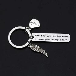 Gzrlyf Memorial Keychain God Has You in His Arm I Have You in My Heart Sympathy Gifts for Loss of Loved One