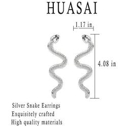 Snake Serpent Drop Dangle Earring Personalised Vintage Animal Jewelry for Women