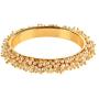 Efulgenz Indian Bollywood 14 K Gold Plated Faux Pearl Bead Bridal Choker Necklace Earrings Bracelet Bangles Ring Jewelry Set