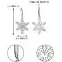 EVER FAITH 925 Sterling Silver Clear CZ Ear Accessories Jewelry Winter Snowflake Leverback Earrings for Women EVER FAITH 925 Sterling Silver Clear CZ Ear Accessories Jewelry Winter Snowflake Leverback Earrings for Women