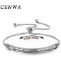 CENWA Memorial Bracelet Jewelry Sympathy Gift A Piece of My Heart Lives in Heaven Zircon Bracelet Loss Jewelry Gift