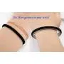 Zuo Bao Hair Tie Bracelet High Polishing Stainless Steel Grooved Cuff Bangle for Women Girls