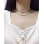 MoMoMin Simple Fashion Shiny Metal Snake Chain Choker Adjustable Necklace for Men Women Boys and Girls