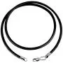 andrii volodko 3 mm Black Rubber Chain Necklace 18/20/22 in with Sterling Silver Secure Lobster Lock Clasp andrii volodko 3 mm Black Rubber Chain Necklace 18/20/22 in with Sterling Silver Secure Lobster Lock Clasp