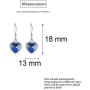 Titanic Heart of The Ocean Necklace Earrings Bracelet and Rings Jewelry Set, AILUOR Sterling Silver Blue Sapphire Crystal Necklace Pendants Wedding Prom Jewelry