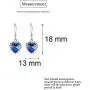 Titanic Heart of The Ocean Necklace Earrings Bracelet and Rings Jewelry Set, AILUOR Sterling Silver Blue Sapphire Crystal Necklace Pendants Wedding Prom Jewelry