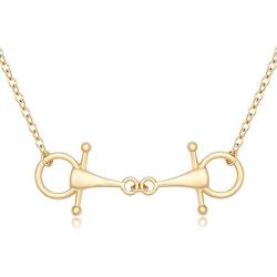 MANZHEN Snaffle Bit Necklace for Horse Lover Equestrian Jewelry