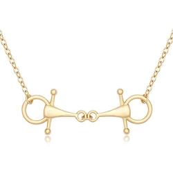 MANZHEN Snaffle Bit Necklace for Horse Lover Equestrian Jewelry