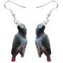 NEWEI Acrylic Novelty African Grey Parrots Bird Earrings Dangle Drop For Women Girl Wild Animal Jewelry Charm Gifts