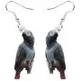 NEWEI Acrylic Novelty African Grey Parrots Bird Earrings Dangle Drop For Women Girl Wild Animal Jewelry Charm Gifts NEWEI Acrylic Novelty African Grey Parrots Bird Earrings Dangle Drop For Women Girl Wild Animal Jewelry Charm Gifts